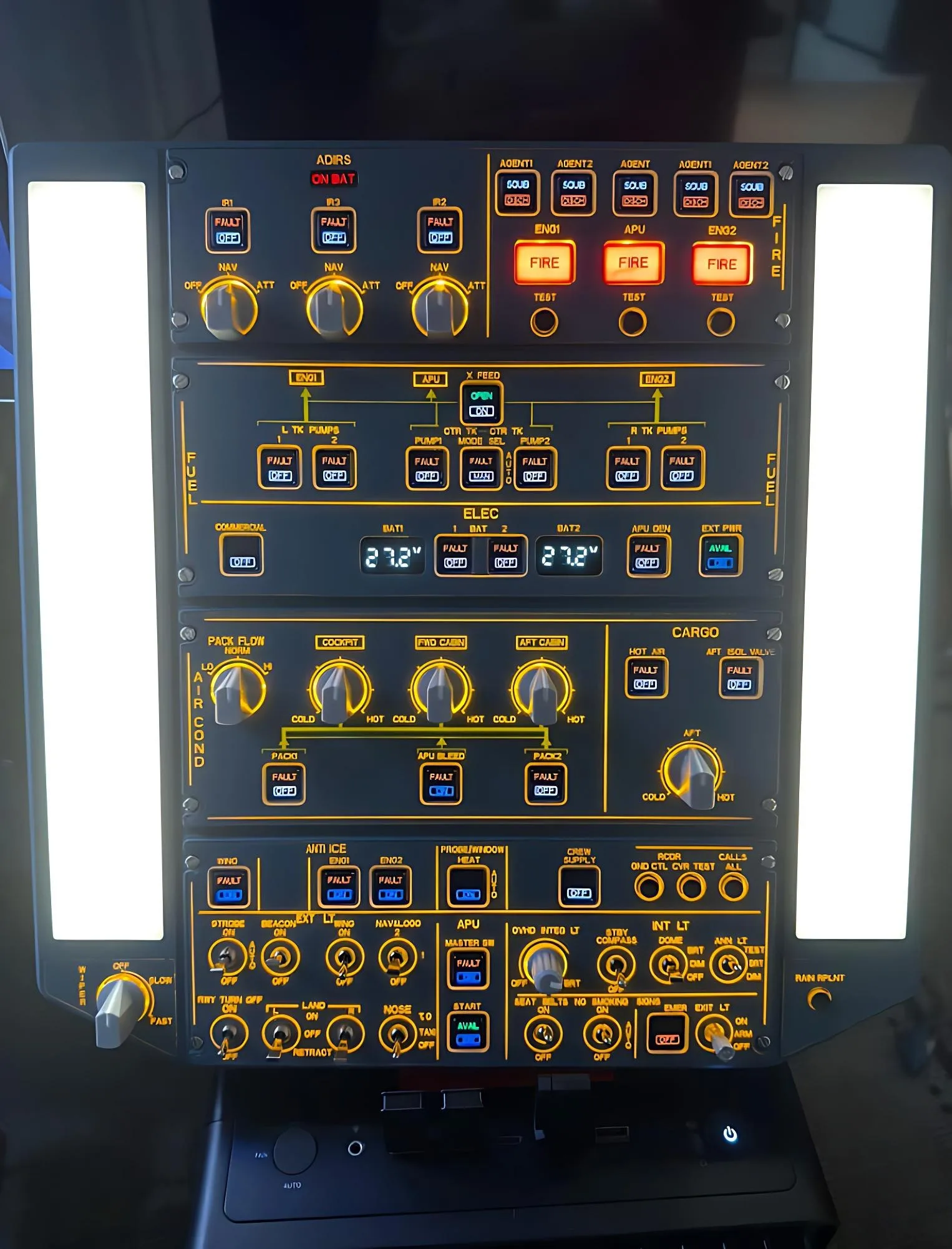 Suitable for Airbus A320 top-mounted panel simulator, real set-top box, flight simulation peripherals