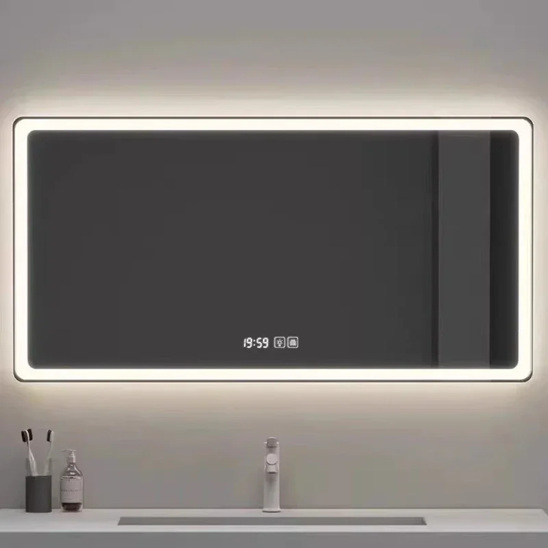 Espelhos de chão decoração de casa, grande espelho de parede, arte, alça redonda, decoração de casa, chuveiro de corpo inteiro, liquidação moderna