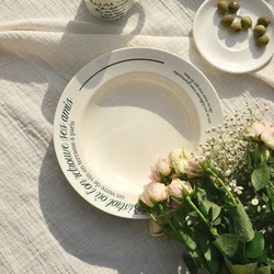 French Retro Pasta DishMinority Design Premium Breakfast Plate Ritual Tableware Ceramic Western Dining Plate