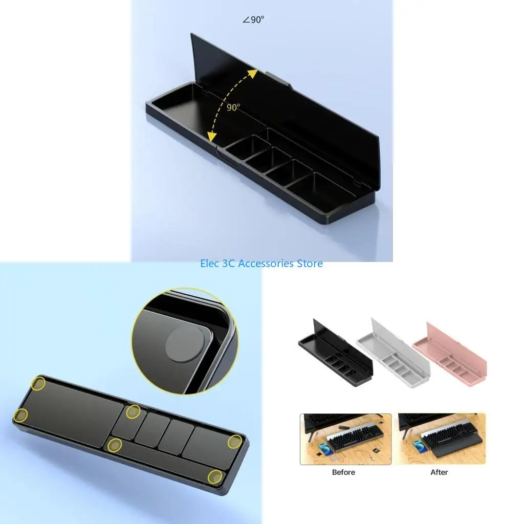 

Y51A Wrist Support Pad Kwyboard Support Wrist Rest Desktop Storage Box 2 in 1