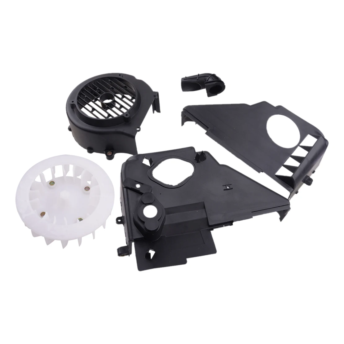 5pcs Complete Air Cooling Shroud w/ Fan & Cover Fit for Znen Tank Retro BMS Jonway 150 Kymco Agility125 Taotao 150 4 stroke