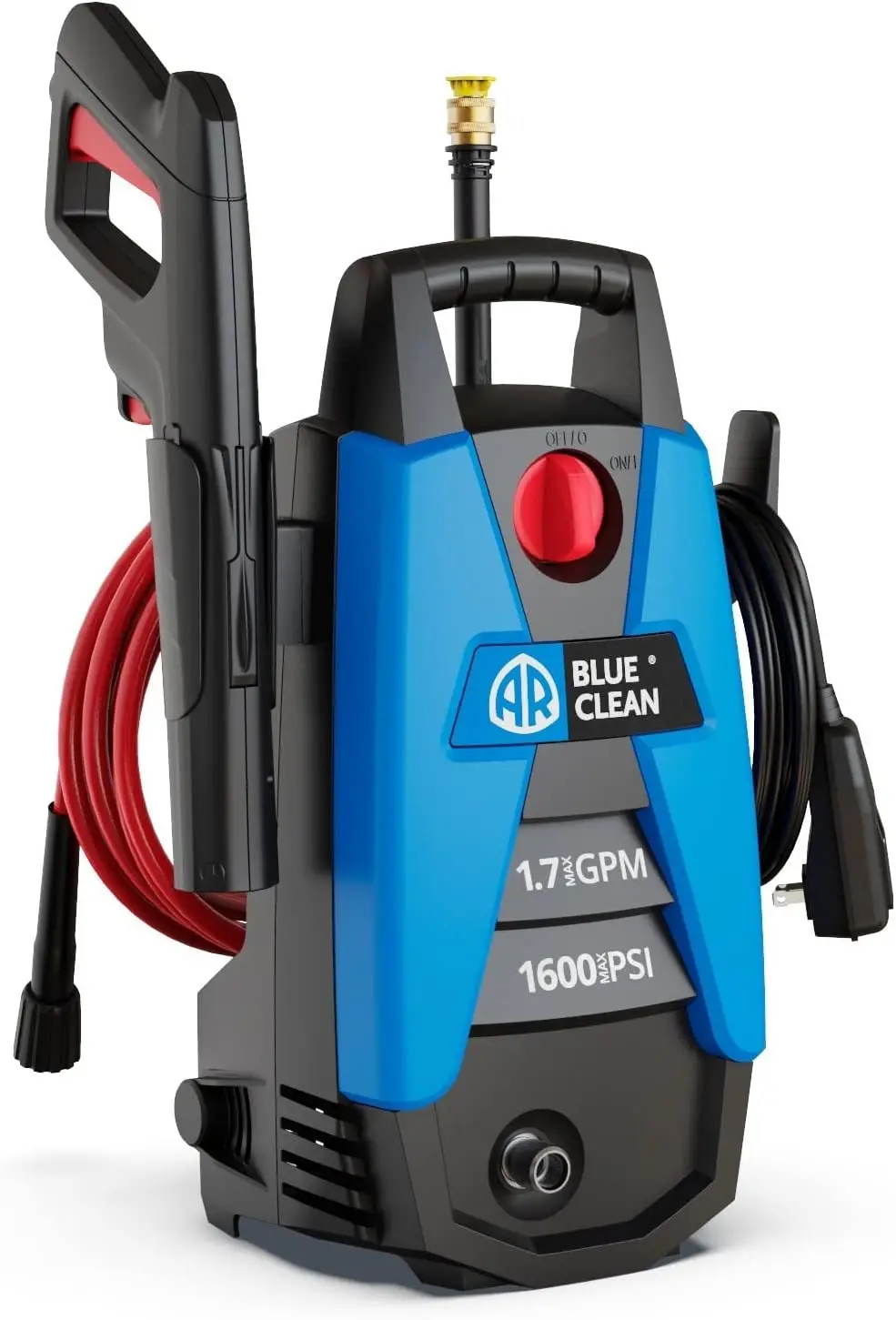 

Electric Pressure Washer-1600 PSI, 1.7 GPM, 12.5 Amps Bayonet Connect Accessories, On Board Storage, Portable Pressure Washer, H