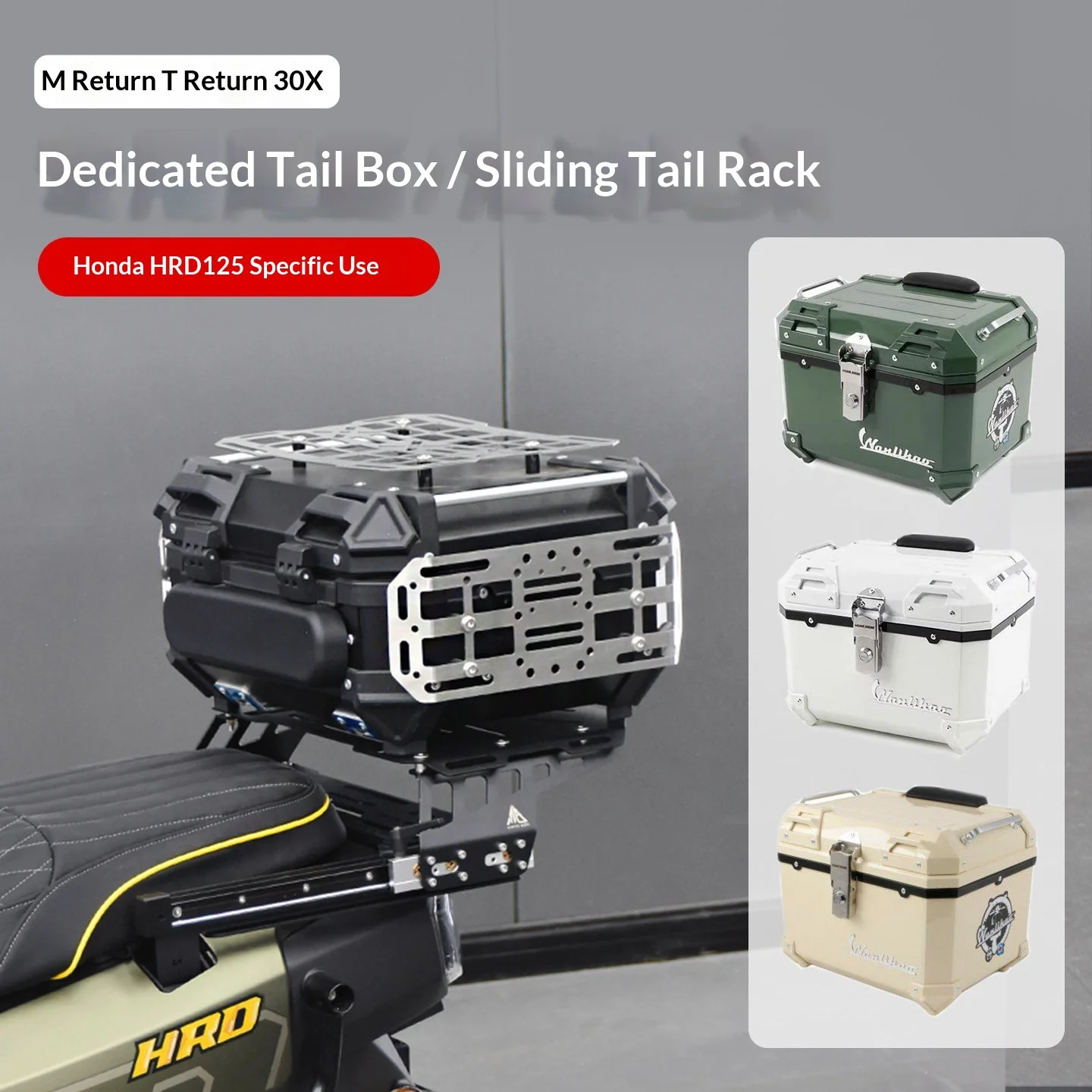 【Premium】For Honda HRD125HooRide motorcycles – accessories for modifying the trunk and sliding tail racks