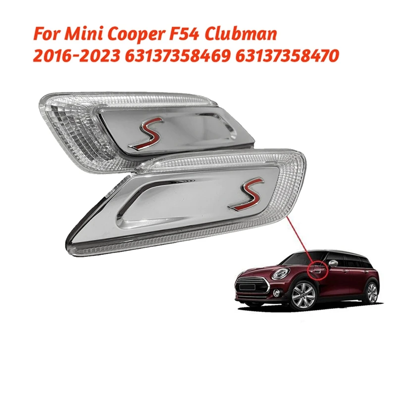 

AZ-1Pair Car Fender LED Side Marker Light Turn Signal Indicator For Mini Cooper F54 Clubman 16-2023 63137358469 63137358470 Part