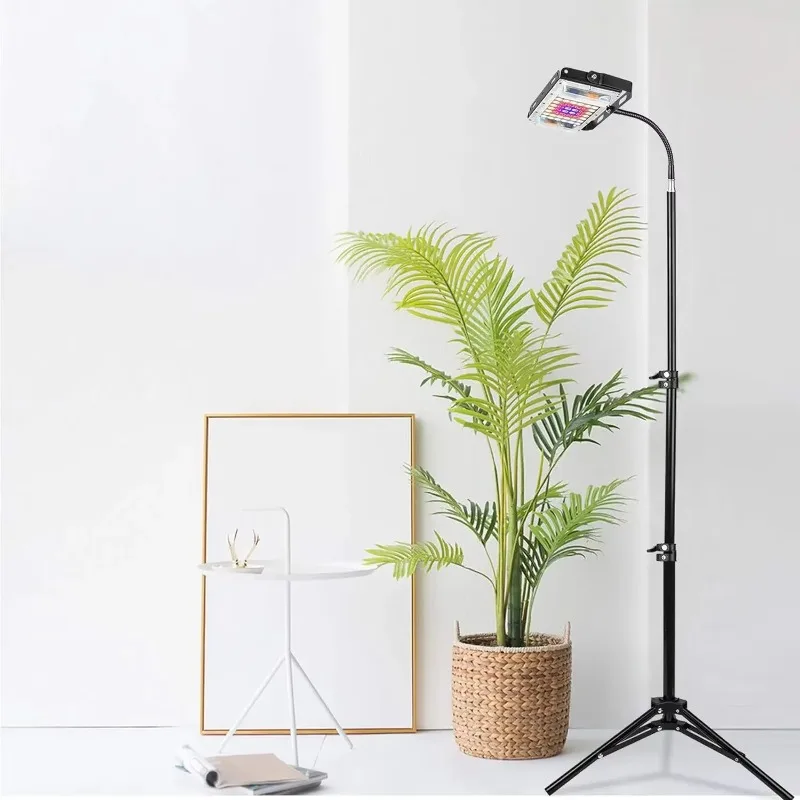 Grow Light with Stand, Full Spectrum 150W LED Floor Plant Light for Indoor Plants, Grow Lamp with On/Off Switch, Adjustable