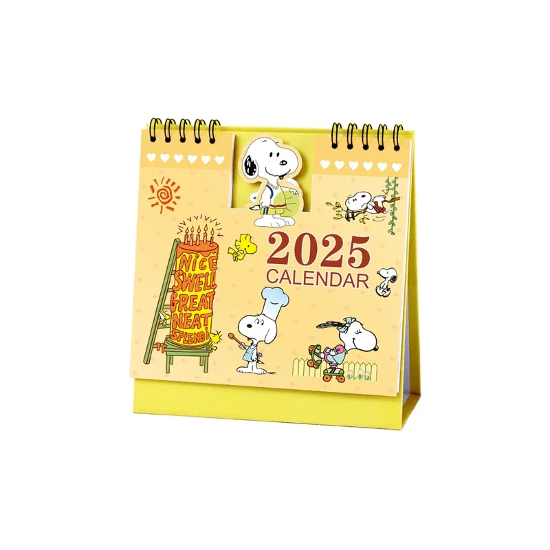 2025 Snoopy Desk Calendar Anime Stand Calendar Daily Weekly Scheduler Planner Agenda Organizer School Stationery Office Supplies