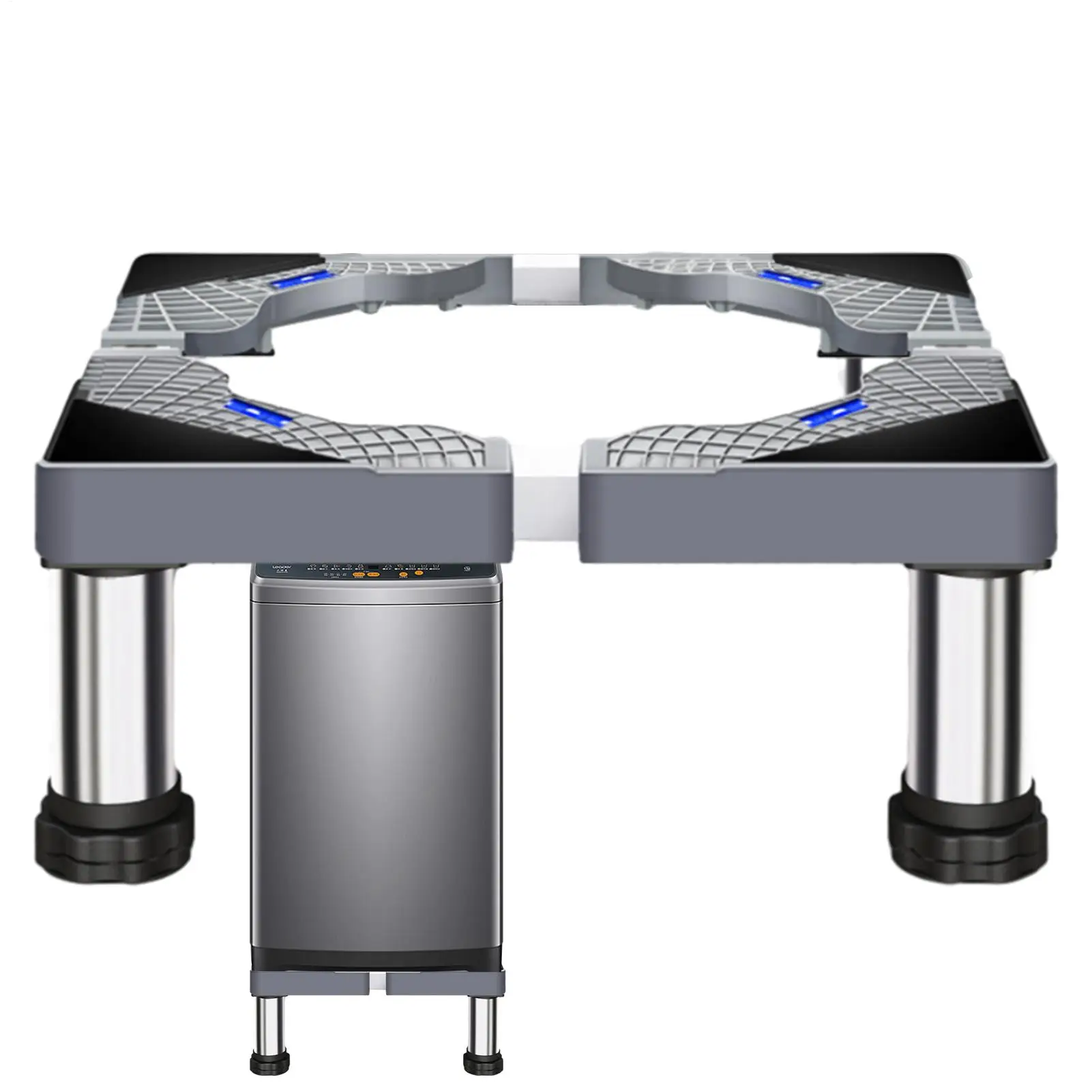 Pedestal for Washer and Dryer Universal Stainless Steel Dryer Stand Pedestal Washing Machine Riser with 4 Strong Feet Fridge