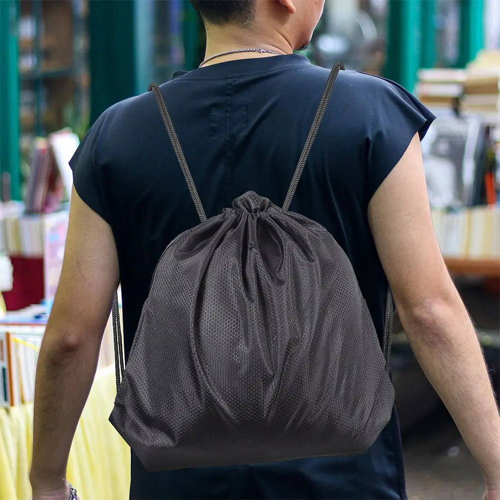 2Pcs Storage Bag Waterproof Drawstring Backpack Versatile for Motorcycle Electric Scooter Mountain Bike Gloves Goggles