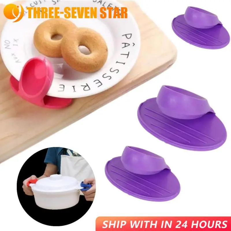 Kitchen Dishes Silicone Oven Heat Insulated Finger Glove Microwave Oven Mitts Silicone Non-slip Holder Kitchen Accessories