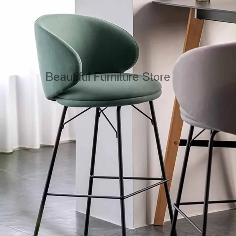 Reception Modern Bar Stools Kitchen Designer High Barber Waiting Bar Chair Lounge Party Backrest Taburete Alto Home Furniture