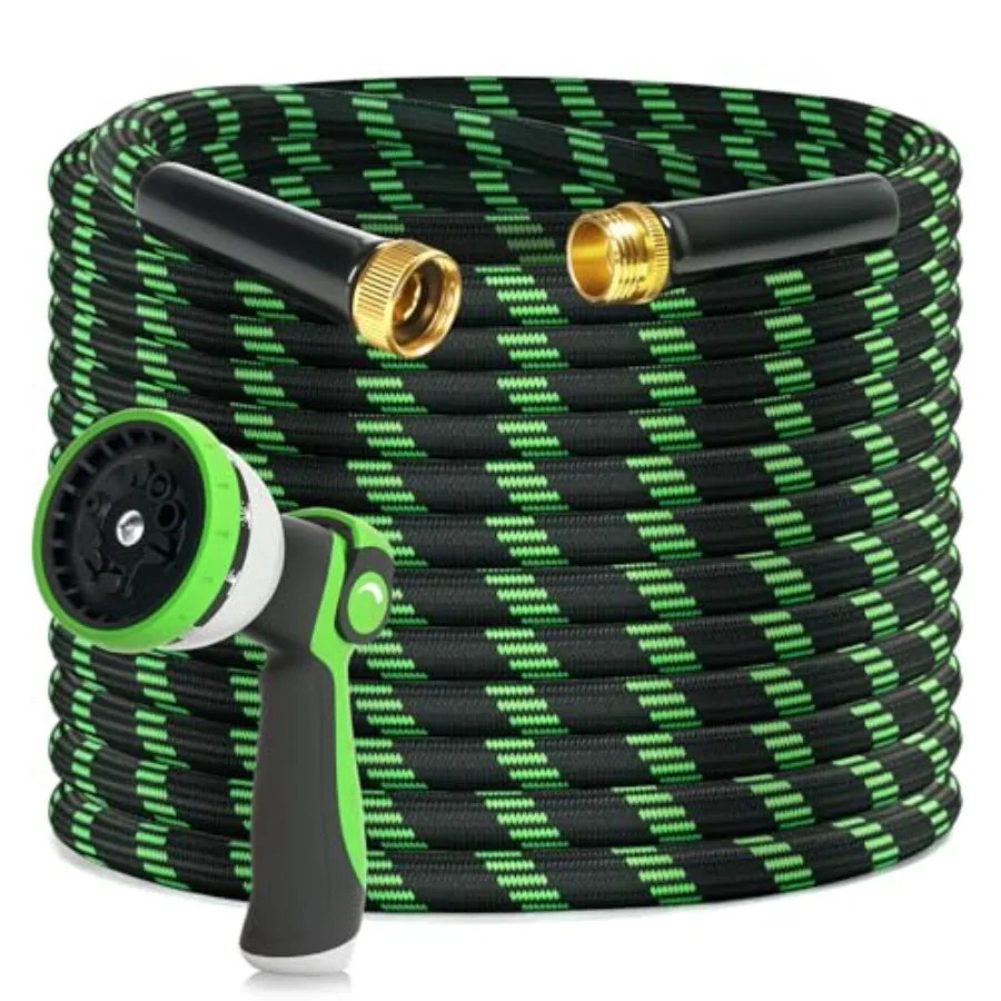 

Садовый шланг 30 м (100 футов), гибкий, не расширяющийся, ультралегкий, без заломов, герметичный, износостойкий, с латунным фитингом 3/4 дюйма