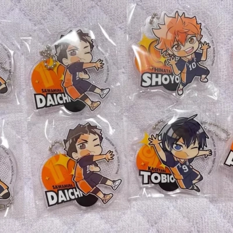 TAKARA TOMY Anime Keychain Cartoon Model Hinata Shoyo Kageyama Tobio Keychain Gashapon Anime Toys Collection Ornaments Kids Gift