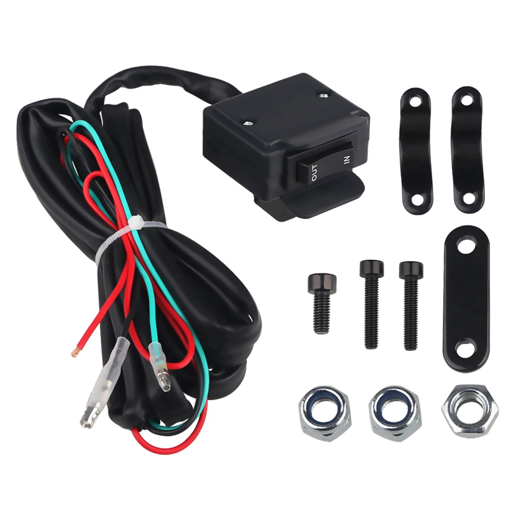 ATV UTV Mini Winch Rocker Switch Winch Towing Machine Control Switch 12V for Offroad Truck Recovery Winch Accessories