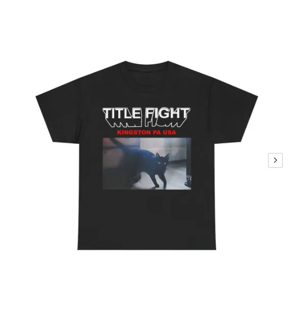

Title Fight Kingston Cat Short Sleeve Black Size S-2345Xl Shirt