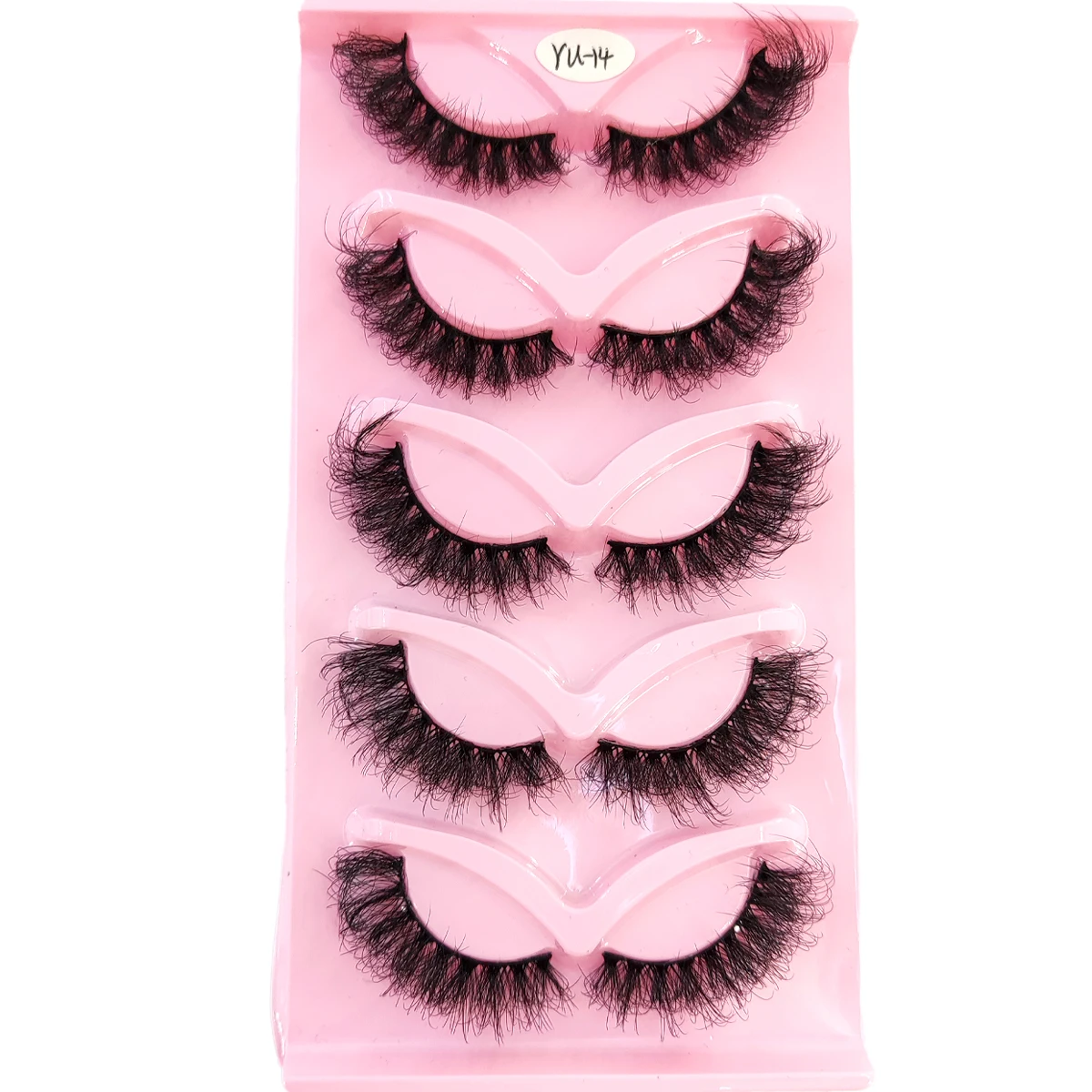 HBZGTLAD Neue Katzenwimpern 5/10 Doppelte 3D Künstliche Nerz-Wimpern mit Flügeln Flauschige Falsche Wimpern Weiche Natürliche Lange Dicke Wimpern