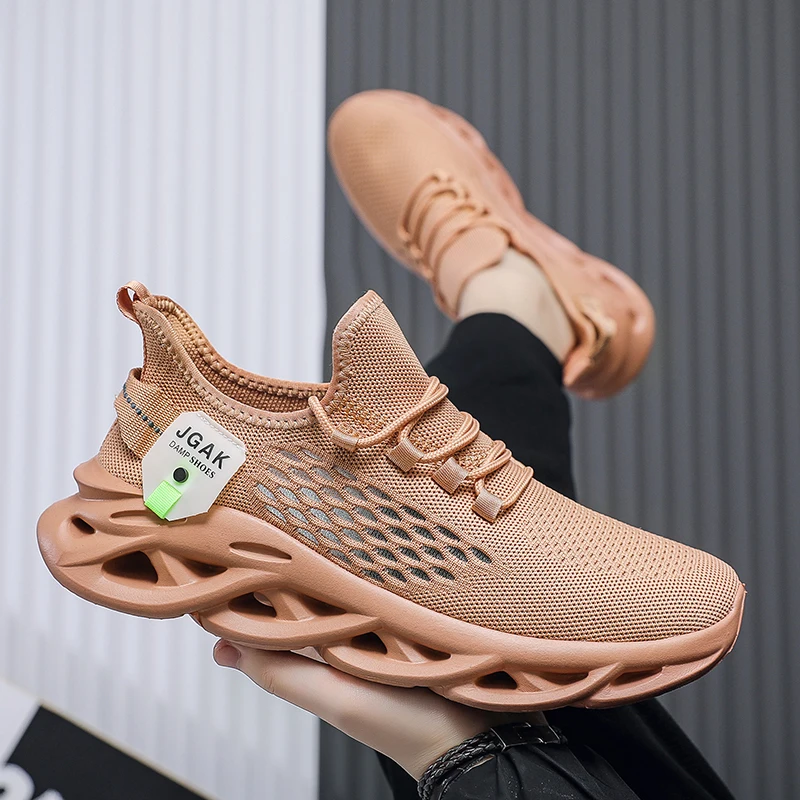 

Men's Casual Running Thick Soled Lightweight Mesh Vulcanized Shoes Outdoor Breathable Jogging Comfortable Tennis Shoes 39-50