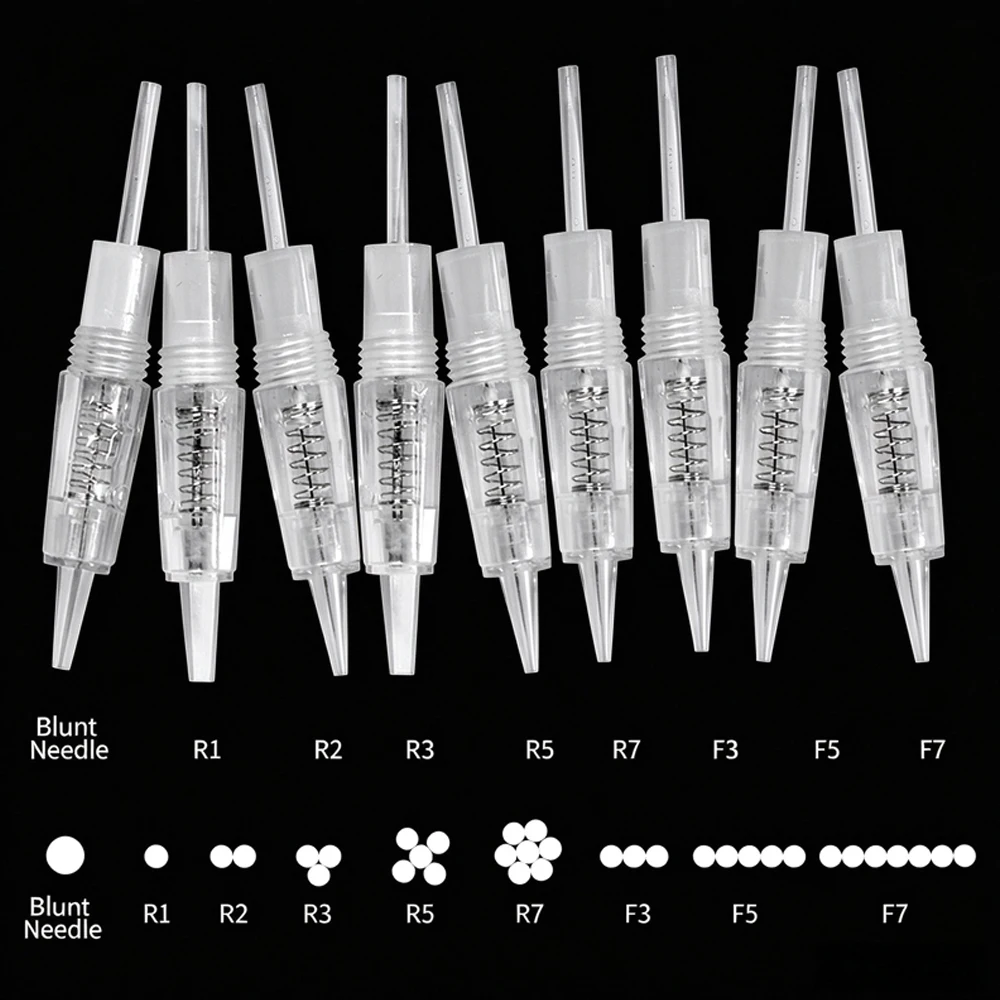 10 10 20 50 100PCS Disposable Spiral Cartridge Tattoo Needles Permanent Makeup Needle for Eyebrow Lip Microblading Tattoo Machine - Aliexpress Deal