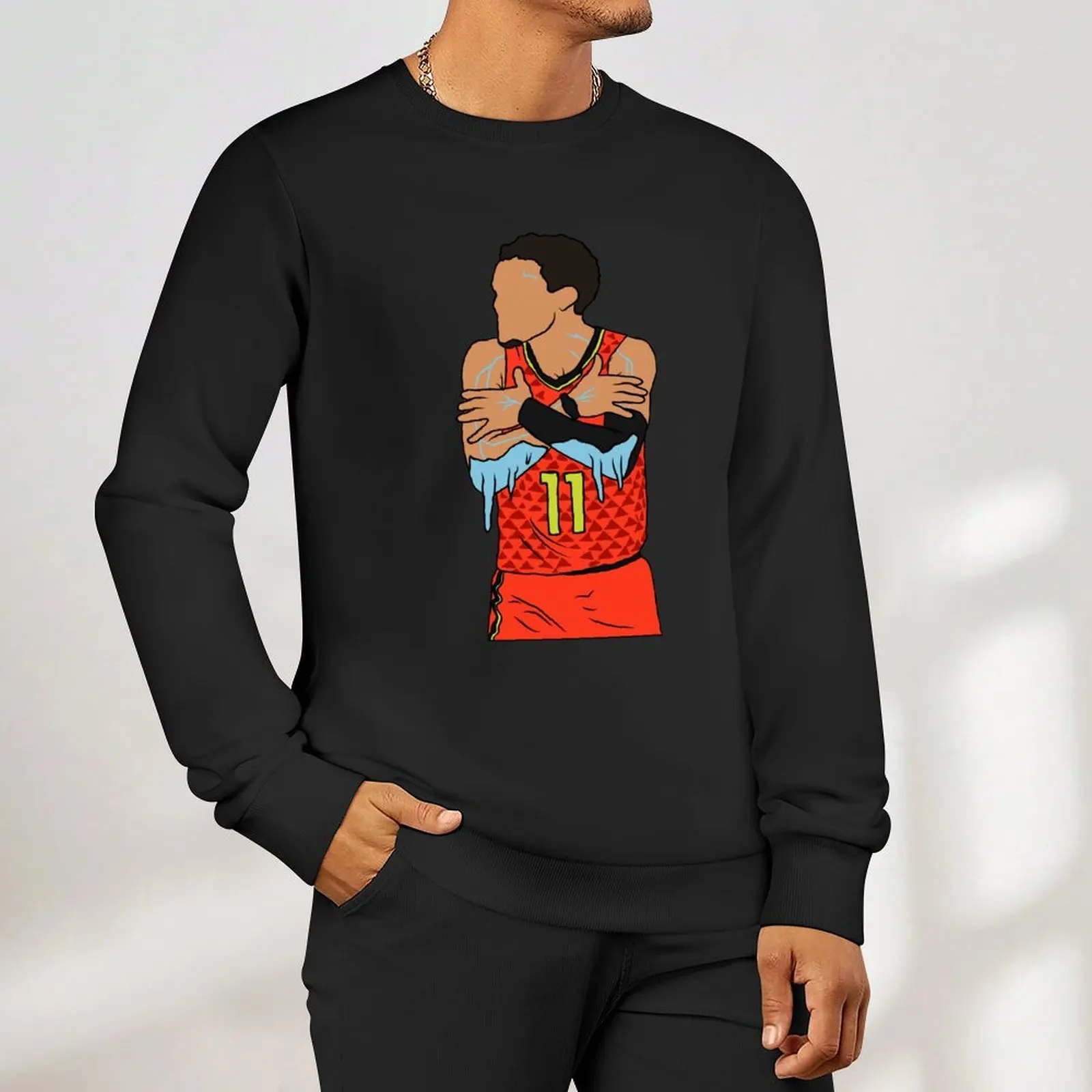 Trae Young Ice Pullover الرجال العرق قميص الخريف منتجات جديدة النمط الياباني الرجال مصمم الملابس بلوزات الرسم