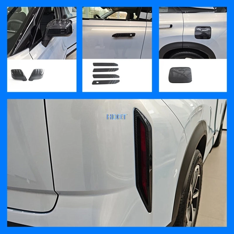

For Chery Jaecoo 7 J7 2025 + Rear View Mirror Fuel Tank Cover Door Handle Trim Fog Light Frame Car Accessories Exterior Sticker