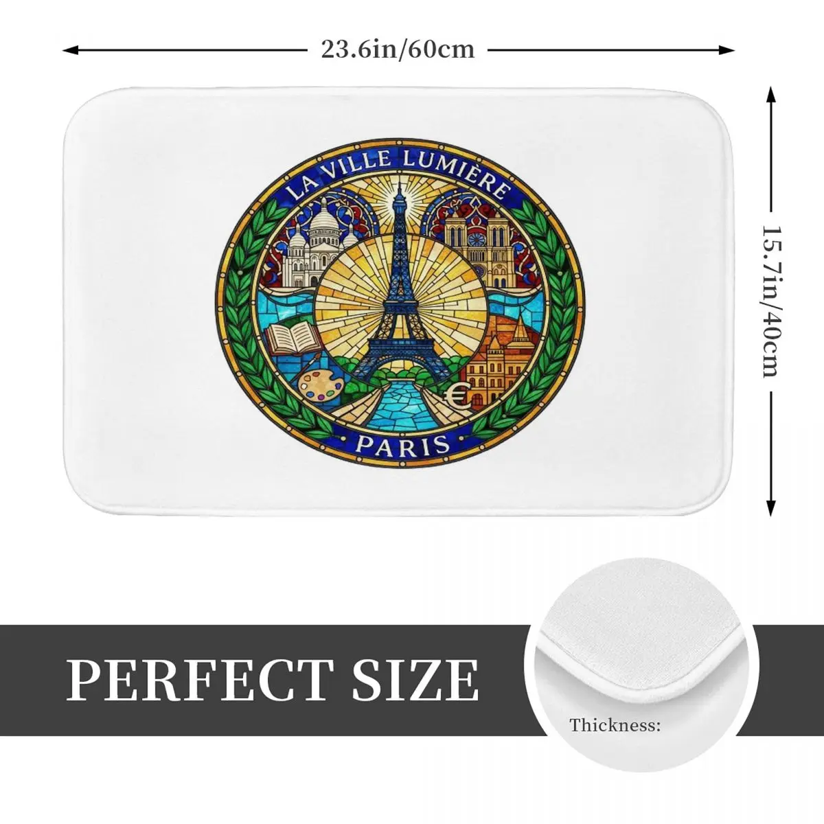 French Paris France Eiffel Tower Doormat Kitchen Entrance Home Floor Mat Anti-slip Carpet Rug for Balcony Footpad Mats