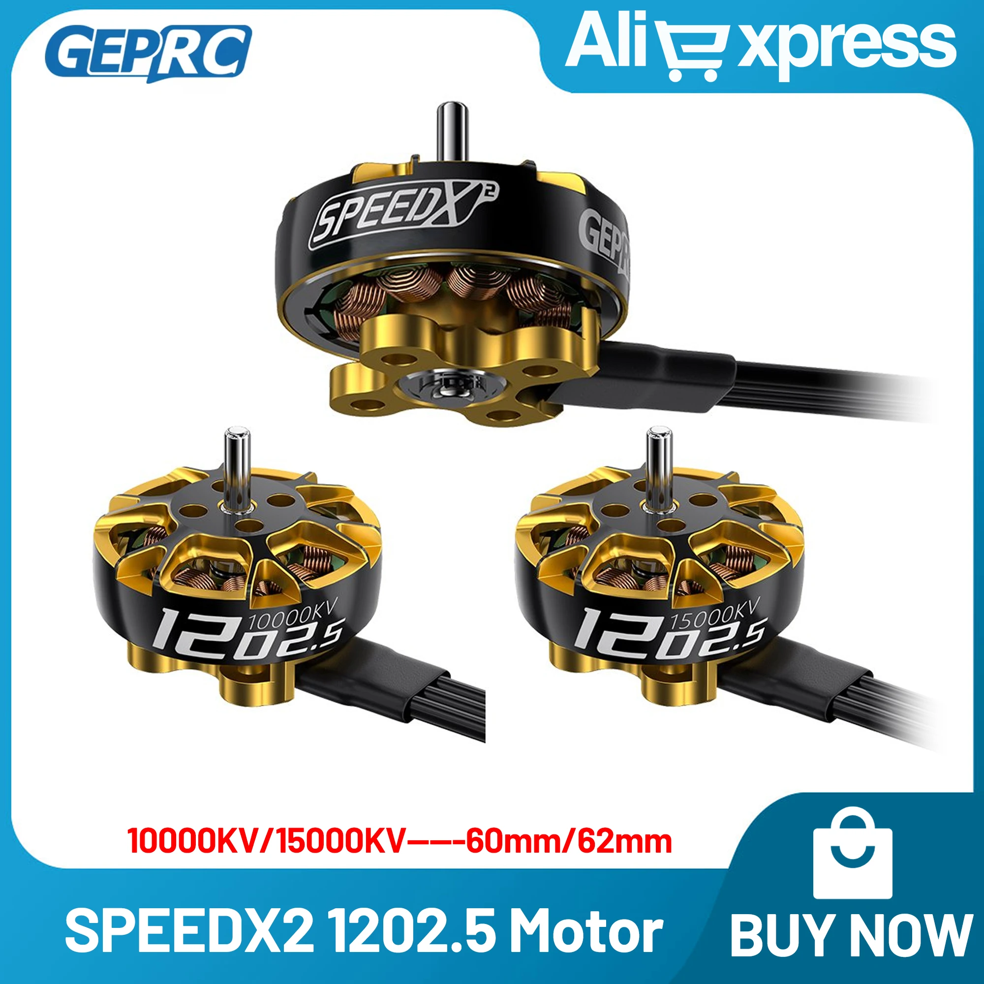 GEPRC SPEEDX2 1202.5 Motor 10000KV /15000KV 1-2S Lipo 12-20A High-strength for 2-3 Inch FPV Racing RC Drone Multicopter DIY Part