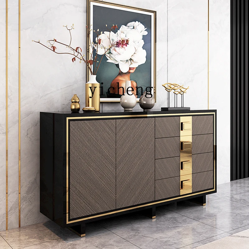 ZC Post-Modern Sideboard Cabinet TV Cabinet and Tea Table Hallway Neo-Classical Hallway Locker