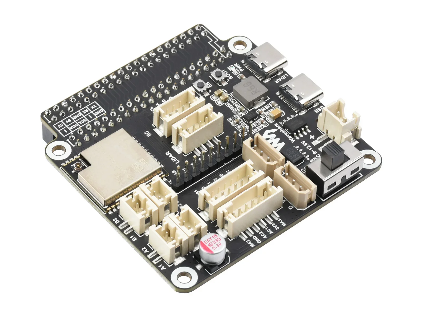 Waveshare General Driver Board For Robots, Based On ESP32, Multi-Functional, Supports WIFI, Bluetooth And ESP-NOW Communications