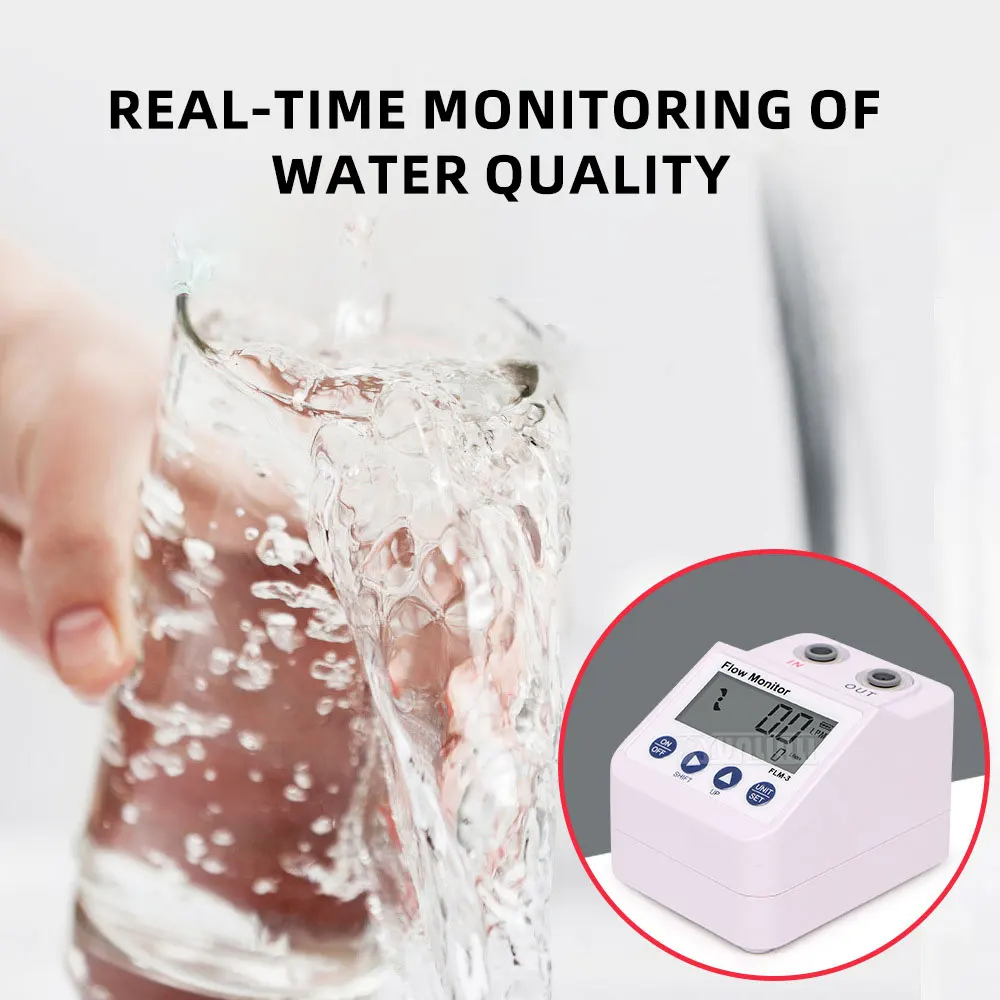 Flow Meter: Professional Flow Detector, Accurate Measurement Display, Water Purification Testing Instrument