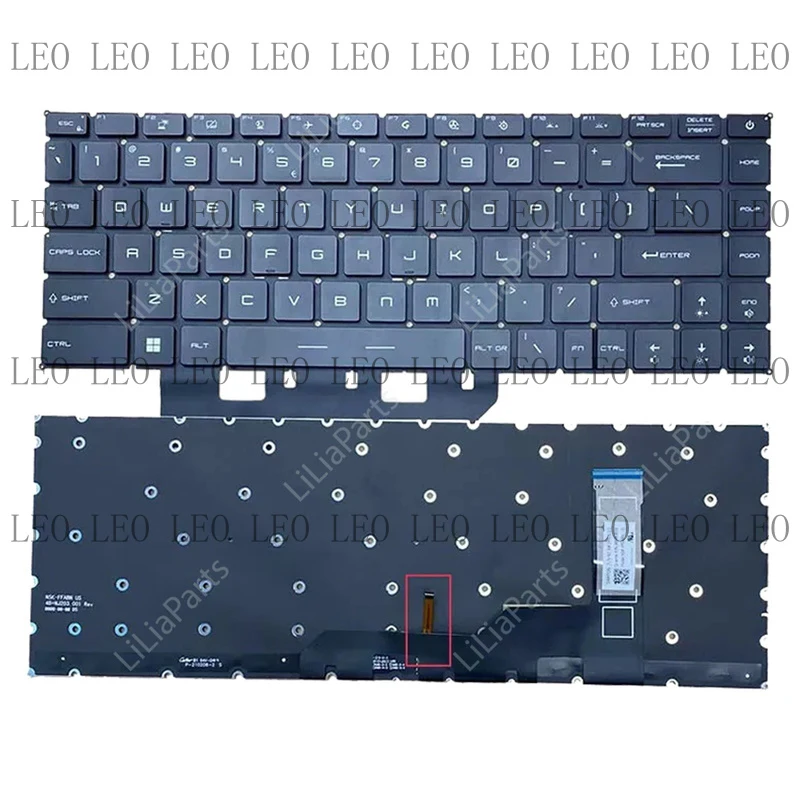 

WW US Backlit Keyboard For MSI Modern 15 A11M A11MU MS-1551 MS-1552 Laptop