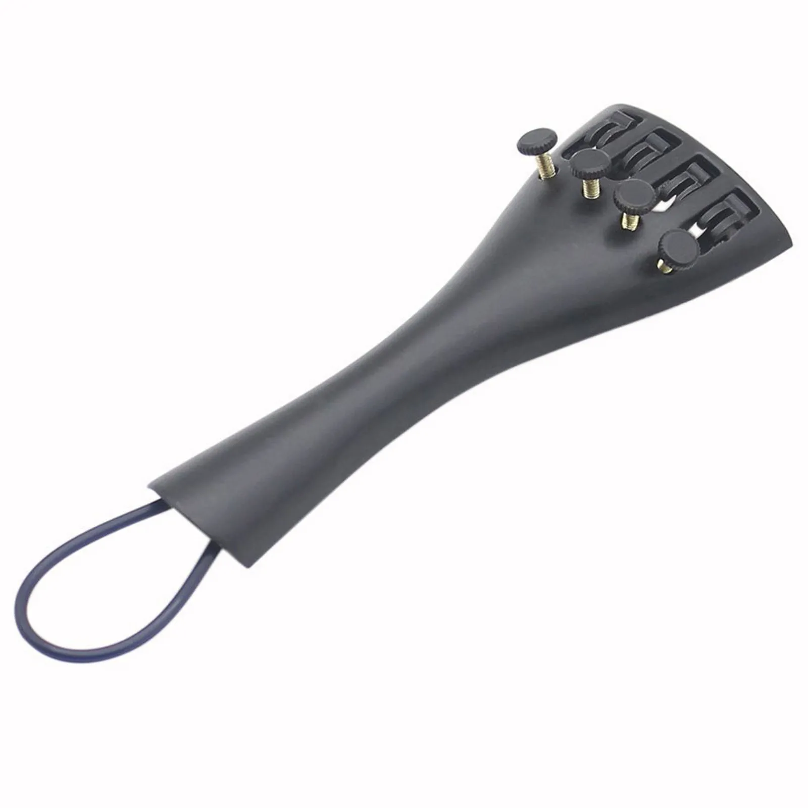 Violin Attachment Tailpiece with Fine Tuners Black Golden Metal Instrument Accessory