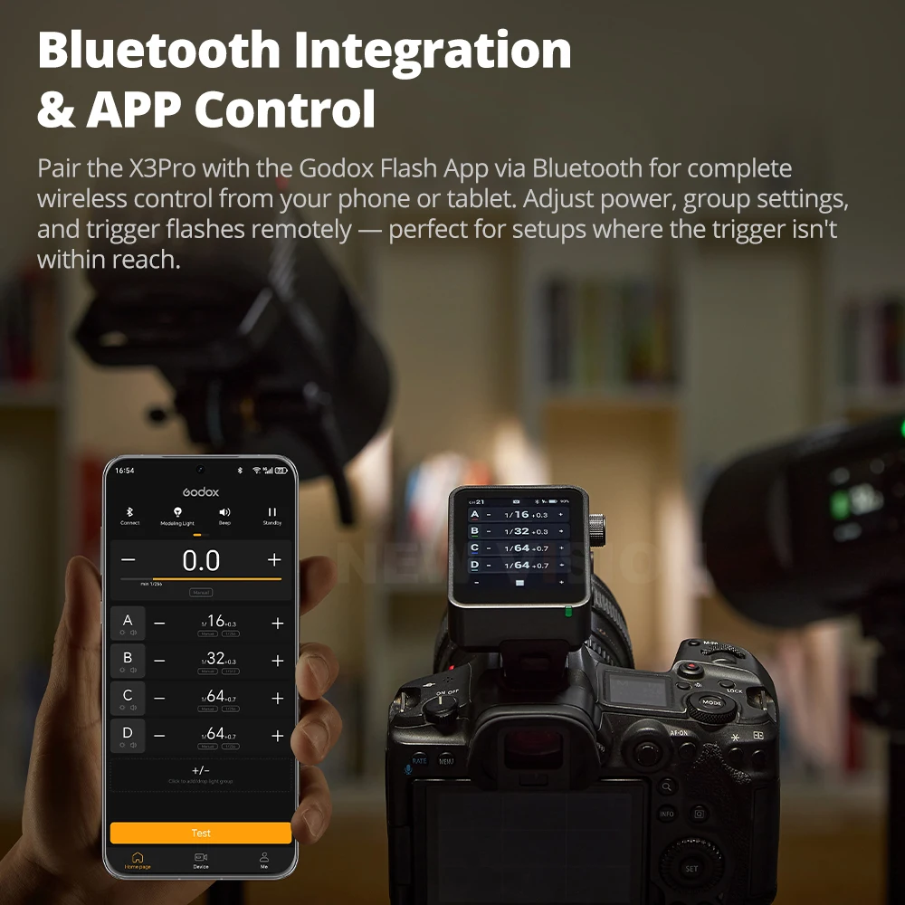 New Godox X3pro TTL HSS 2.4G Wireless Flash Trigger OLED Touch Screen Transmitter Quick Charge for Canon Nikon Sony Fujifilm view 5