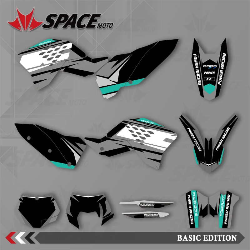 

SPACE MOTO графический фон наклейки наклейки мотоцикл для KTM 07-10SXF 08-11EXC