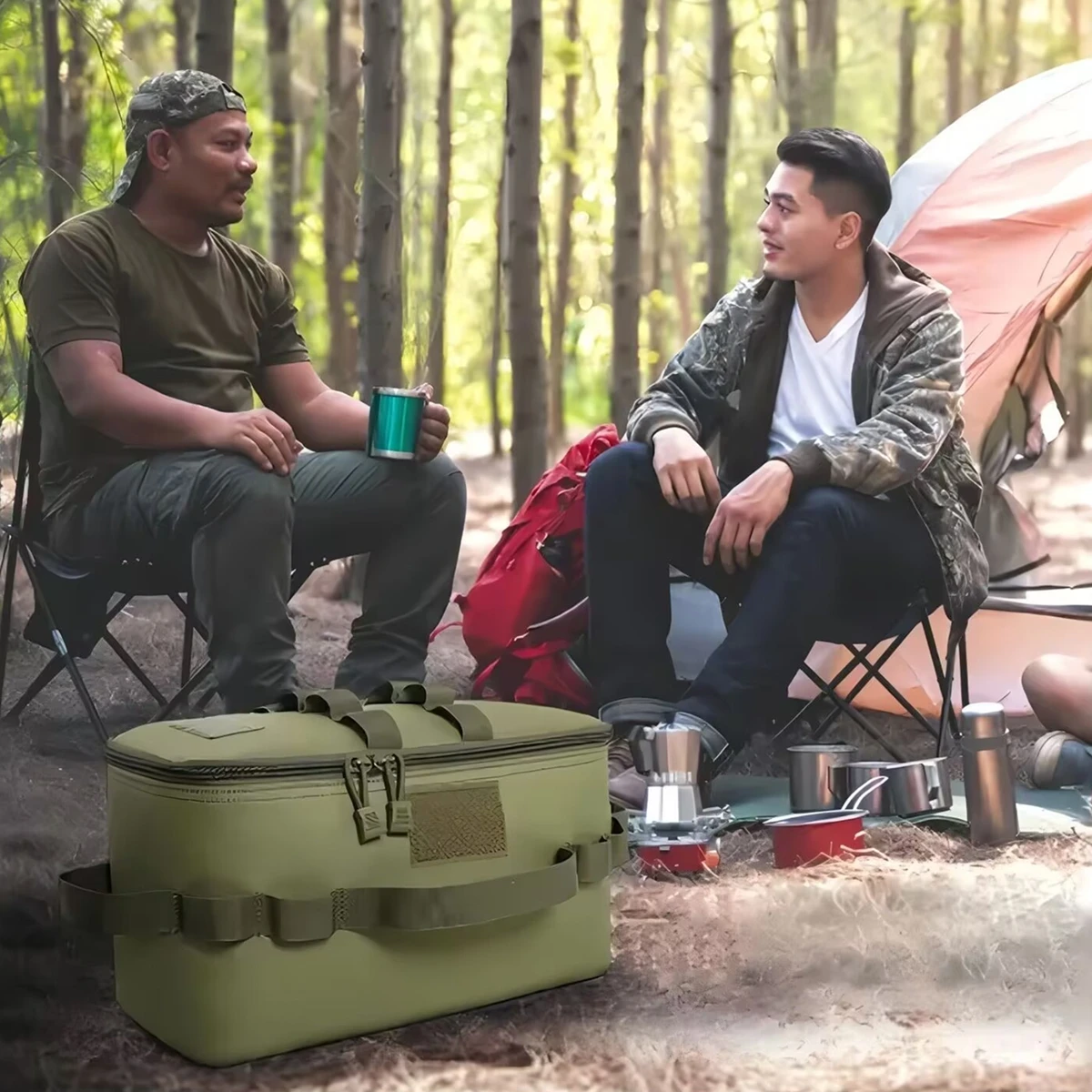 

Outdoor Folding Storage Box, Picnic Camping Storage Box, Tableware, Kitchenware, Outdoor Tactical Storage Bag, Large Capacity