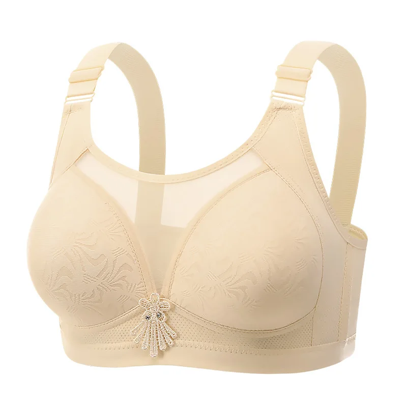 Mesh Wide-strap Bra Thin Girls' Brassiere Anti-exposure Push-up Lady's Bra Without Underwire Spring Summer Women's Bandeau Daily