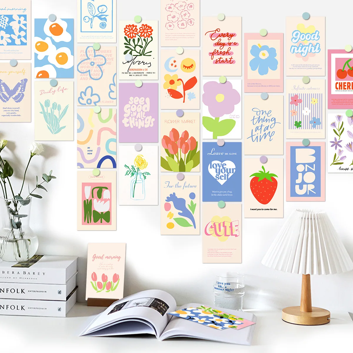 

30Sheets, Girl Room Decor Aesthetic Collage Kit Posters, Nordic Photo Posters Background Pictures,College Girls Trendy Gift