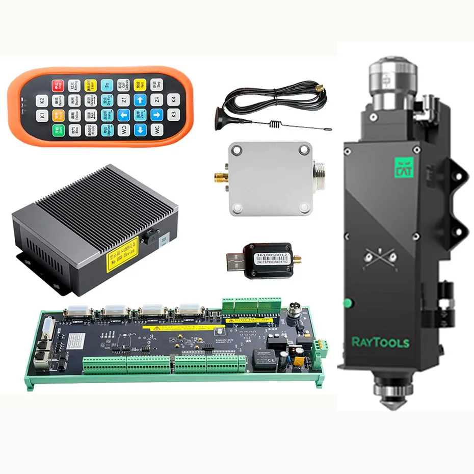 Raytools Xc3000S وحدة تحكم بالليزر + BS03K-CAT 3000 واط رأس القطع بالليزر الذكي QBH واجهة الألياف