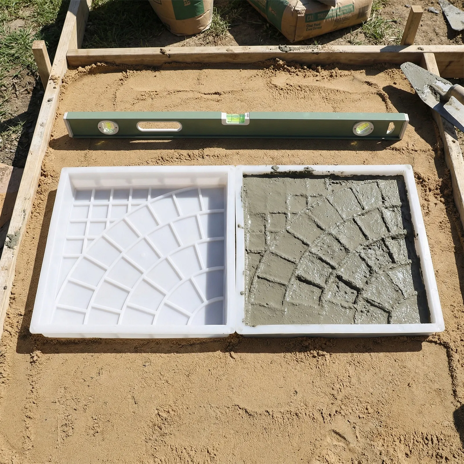 Reusable Lawn Stepping Stone Mold Anti-Slip DIY Concrete Pathmate for Garden Patio Yard Walkway Paving