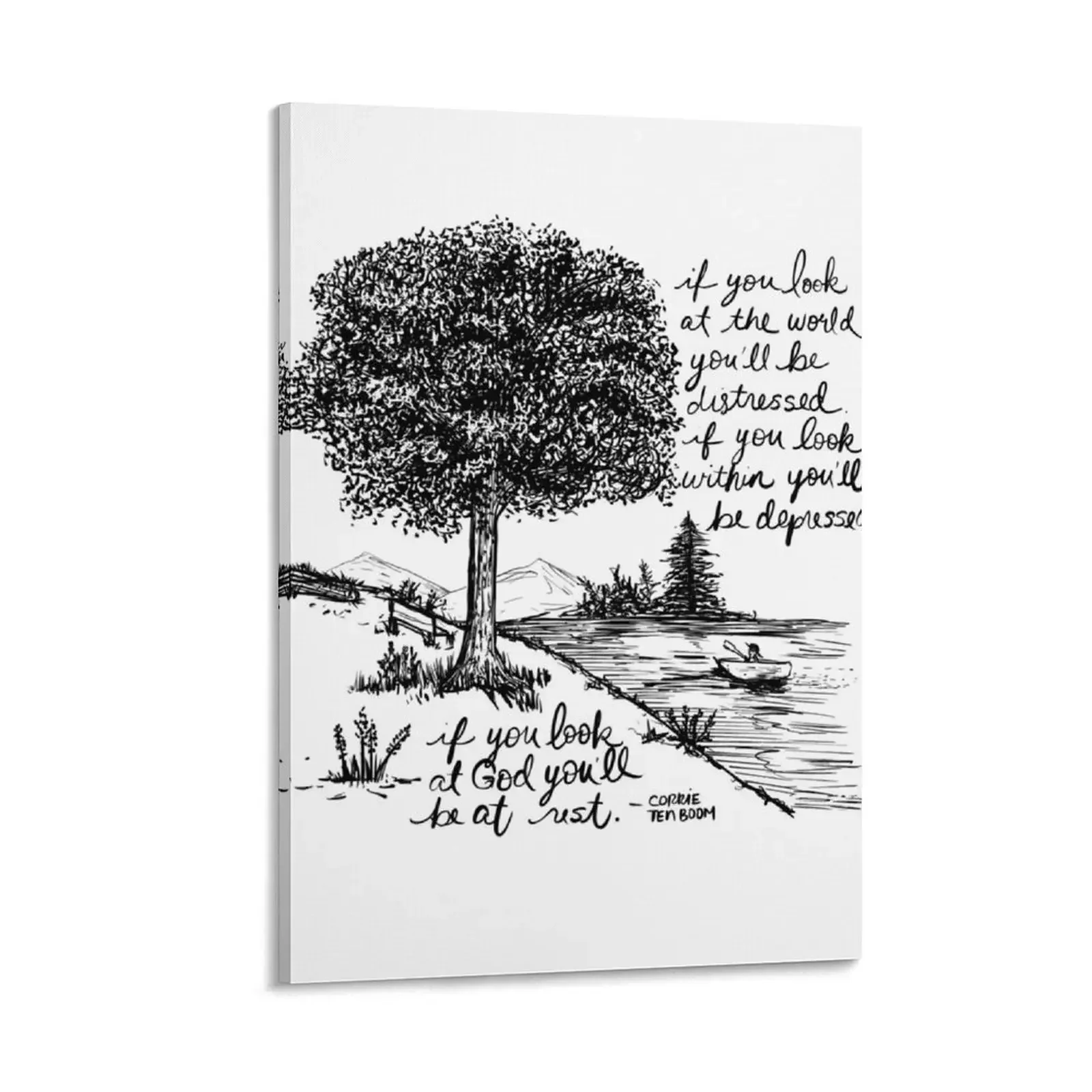 

Be At Rest, Quote by Corrie Ten Boom Canvas Painting Decorative picture fashion wall paintings anime room decor anime figure