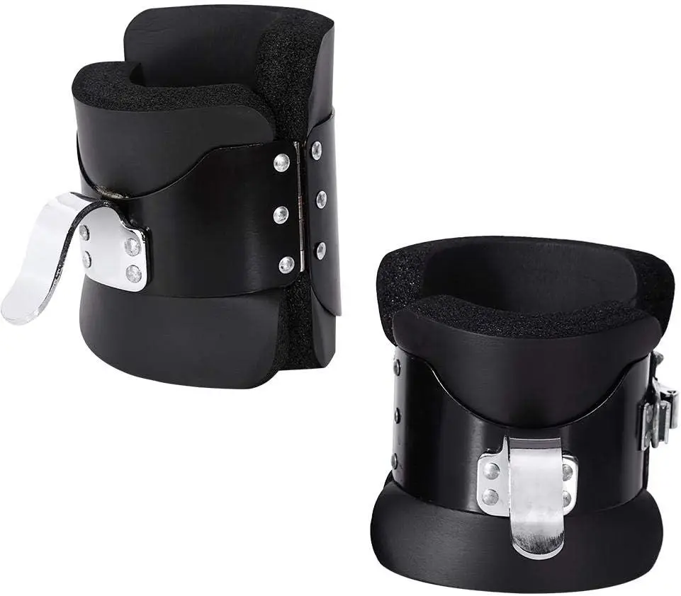 Solid Steel Frame Fitness Strength Training Gravity/Inversion Boots with Steel Buckle, Fitness Building Equipment Tool