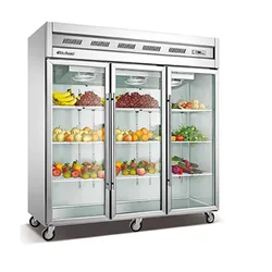 Dual Door Vertical Fruit And Vegetable Fresh-keeping Cabinet With Large Commercial Capacity