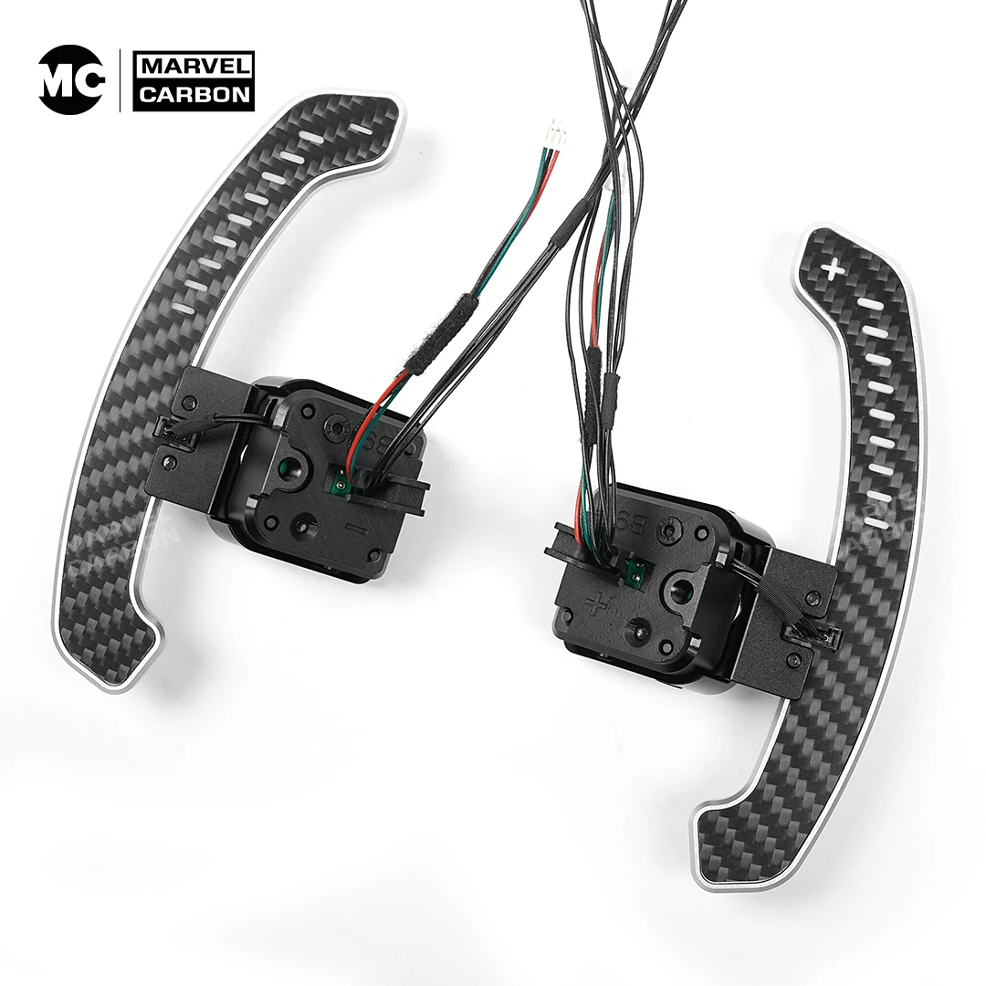 MC LED Aluminum Alloy Carbon Fiber Magnetic Paddle Shifters for For Audi B9 / B9.5 Series A5 A6 A7 A8 Q5 Q7 Q8 RS2 RS3