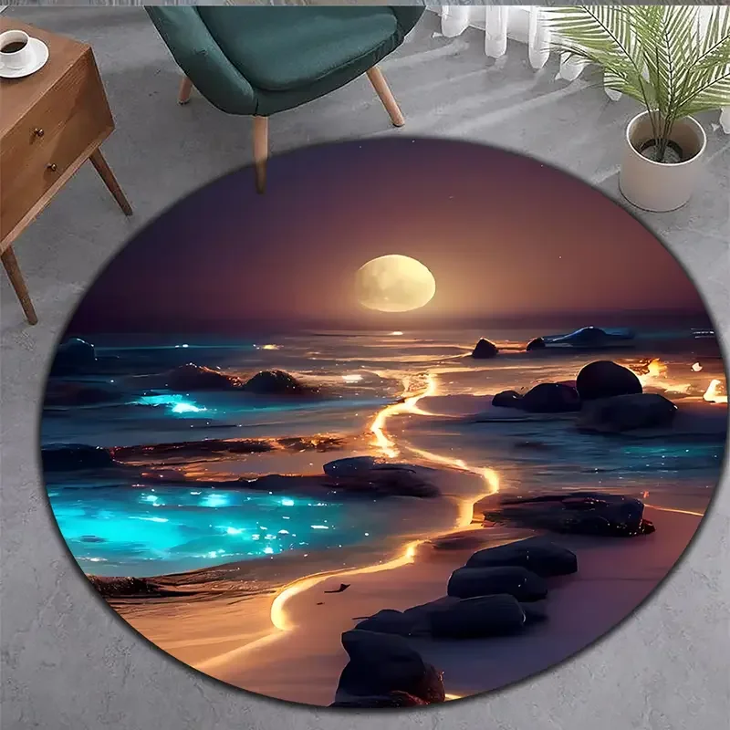 

Round Area Rug - Soft, Anti-Slip, Wear-Resistant Floor Mat for Living Room, Stylish and Beautiful Home Decor