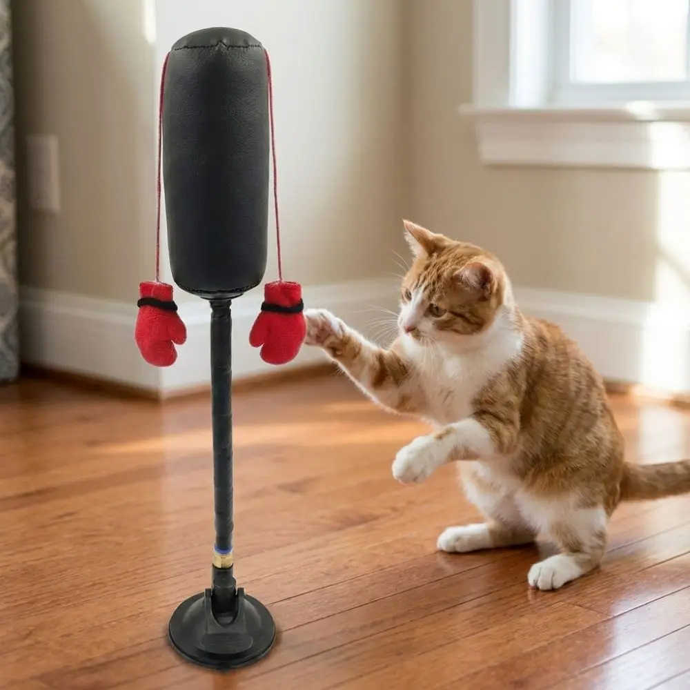 Suction Cup Cat Boxing Toy Self-standing Scratch Trainer Interactive Cat Toy Bite Resistant Scratch Resistant Cat Boxing Game