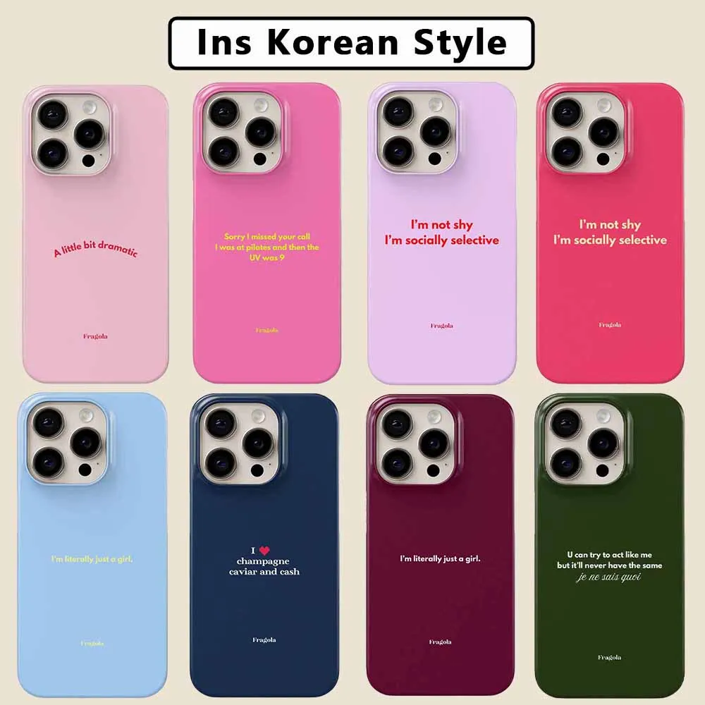Clmj MEANS GIRLS Modische Handyhülle für iPhone 17 16 15 14 13 12 11 Air Pro Max X XS XR XSMax 7 8 Plus Glänzende Folie Harte PC-Abdeckung