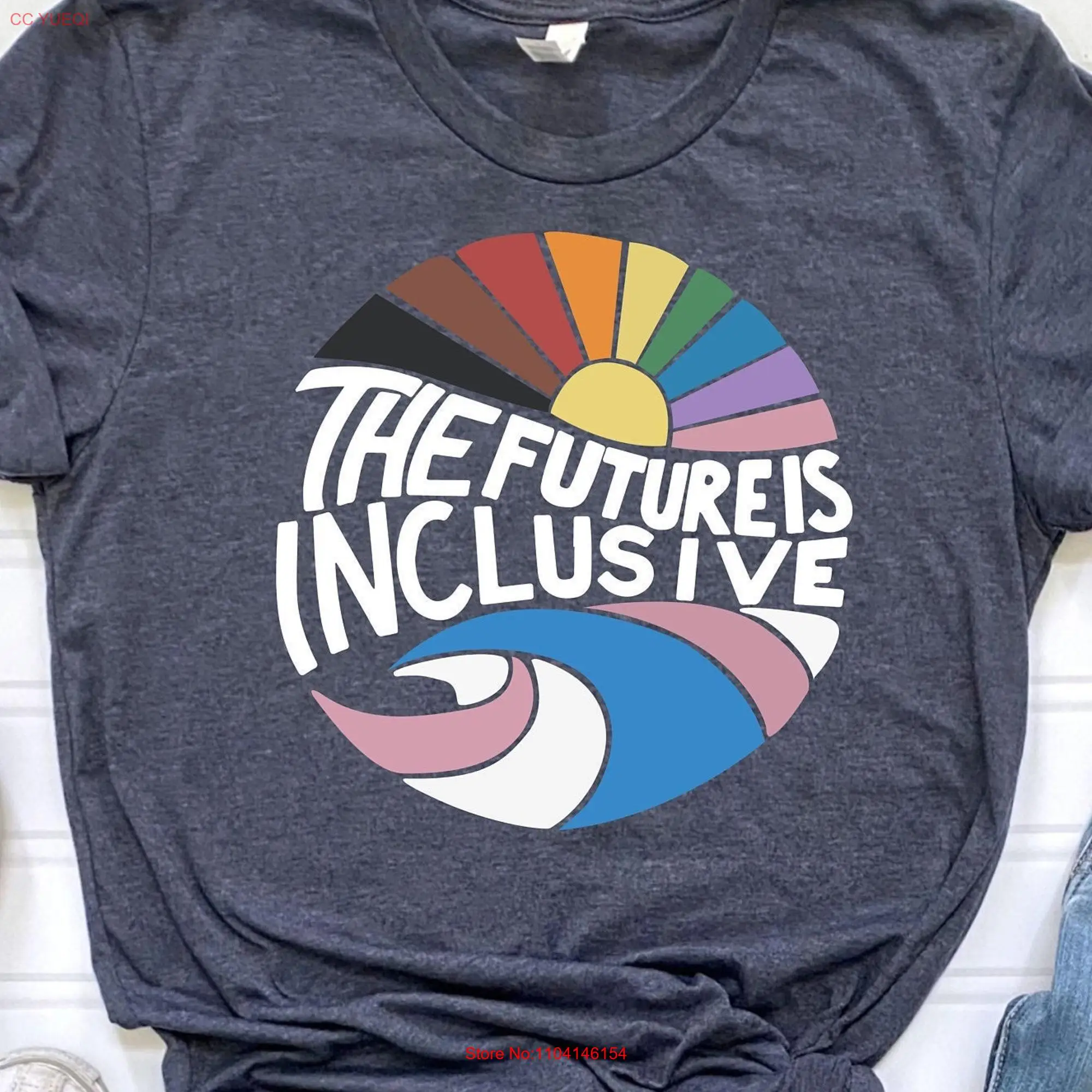 The Future Is Inclusive T Shirt Special Education Autism Awareness For Adults Social Worker long or short sleeves