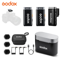 GODOX 2.4GHz Wireless Microphone System WEC-S kit2 for Sony Cameras Max 200m Los Range for Interviews Live Commentaries Filming