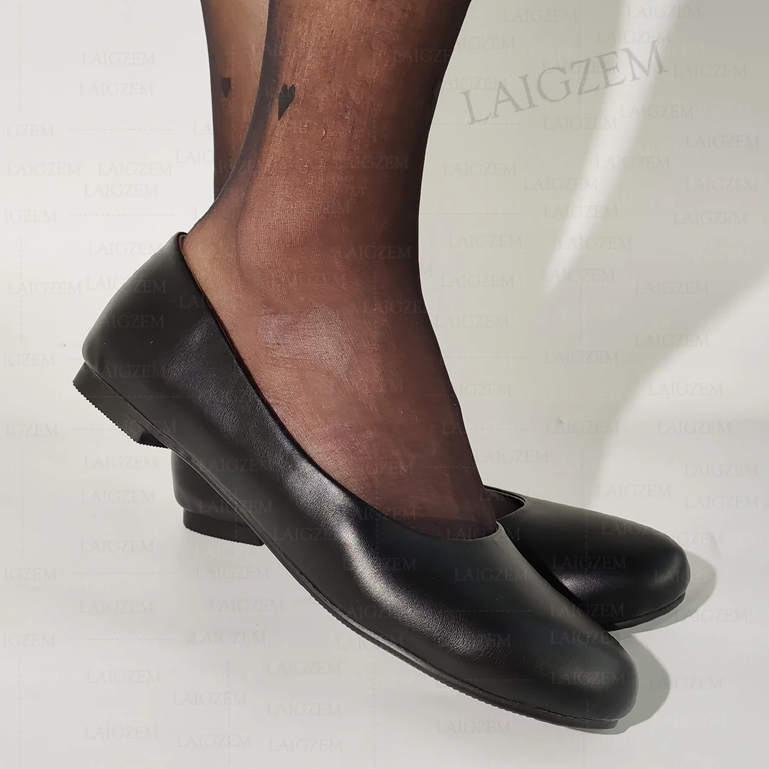 

BERZIMER Женские удобные туфли на плоской подошве с круглым носком Zapatos De Mujer Женская обувь из искусственной кожи Большой размер 41 43 52