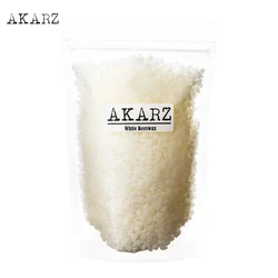 AKARZ  100% Organic Natural Pure white Beeswax Pellet Honey Cosmetic Grade Lipstick Soap skin care DIY raw material