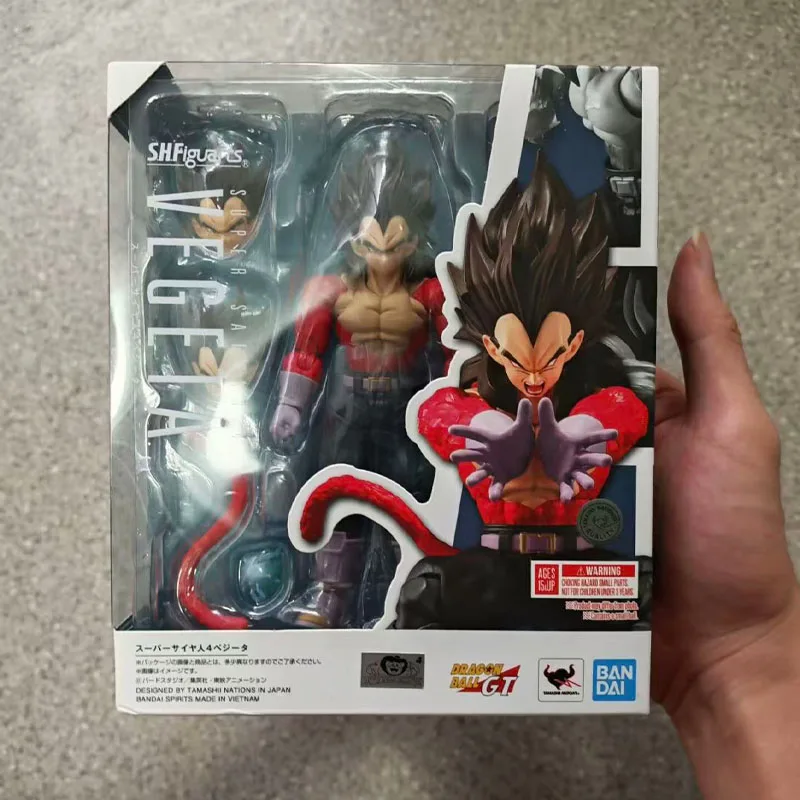 In Stock BANDAI Original Box Figuarts DRAGON-BALL VEGETA SSJ4 SON GOKU SSJ4 Action Figure Model Toy Gift for Kids view 5