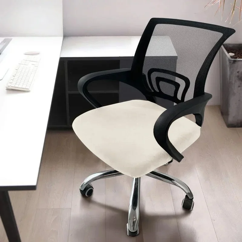 1PC Stretch Velvet Office Chair Cover Computer Rotating Chair Seat Cover Elastic Spandex Home Universal Seat Cover For Office Ki